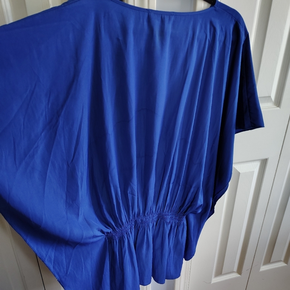 Lola & Sophie Blue Butterfly Style Beach Coverup Top S - Picture 5 of 9